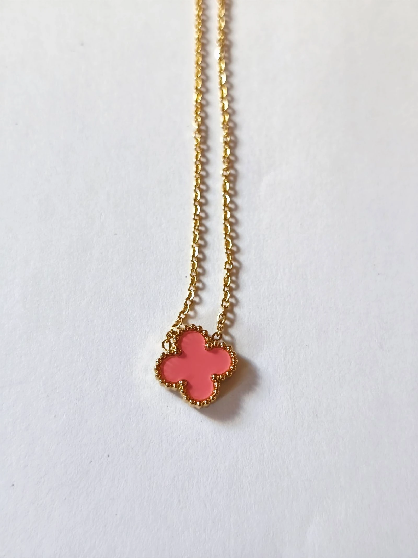 Conjunto de trevo com gargantilha pulseira e brincos corrente dourada de aço – photo 11